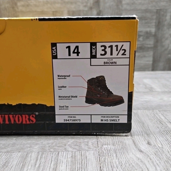 Herman Survivors Smelt Waterproof Steel Toe Work Boots Metatarsal Shield - Picture 11 of 11